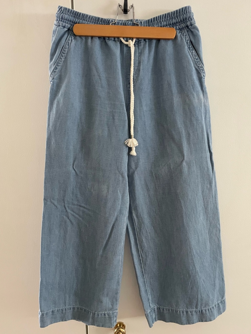 LOFT Cotton/Linen/Lyocell Wide Leg Pants